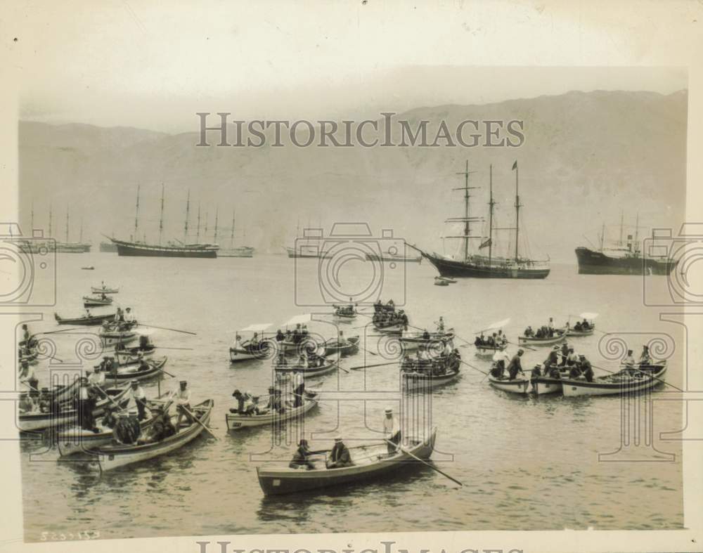 1922 Press Photo General view of Harbor of Antofagasta, one of ports of Chile