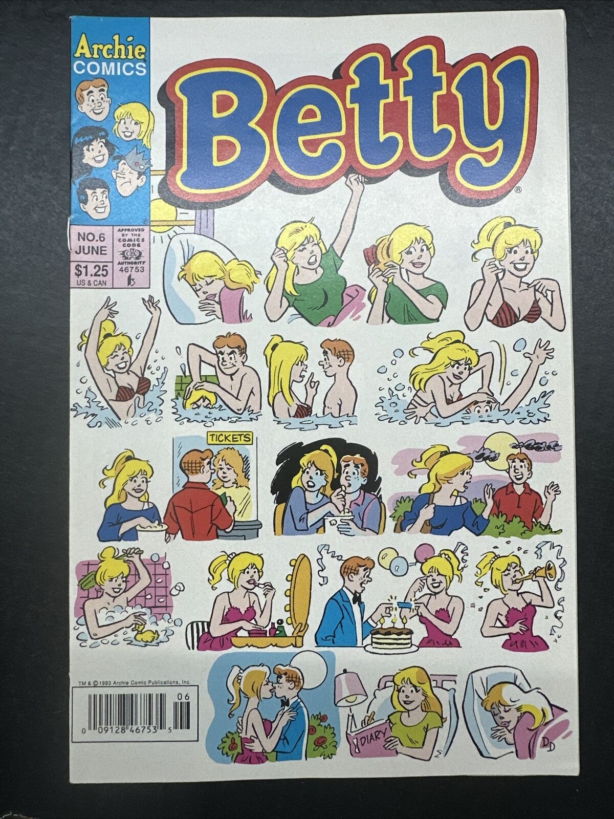 Betty #6 Newsstand Variant Bikini DeCarlo GGA  1993 Archie Comics Good Girl Art