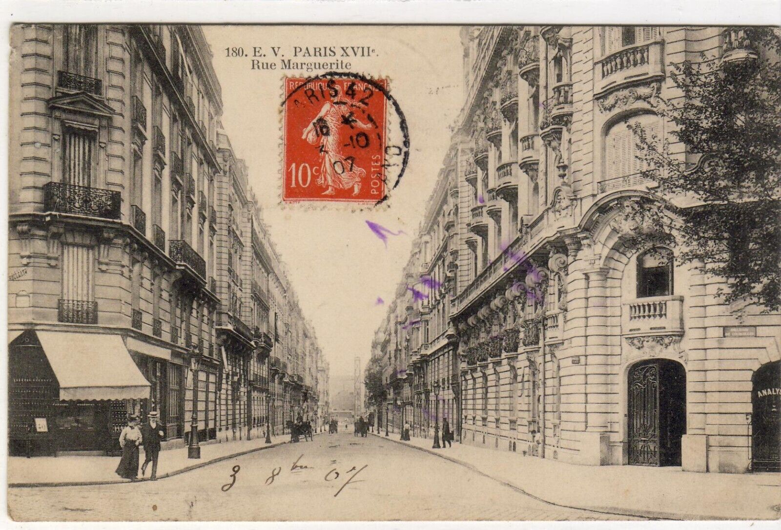 CPA 75 PARIS XVIIe Rue Marguerite. 1907 Quarter Plaine de Monceaux