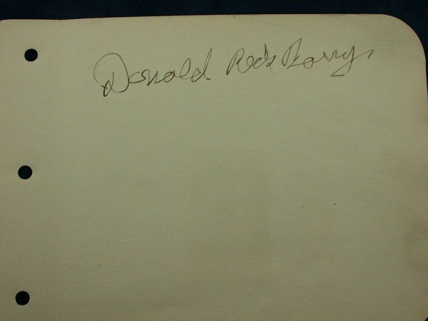 Donald Red Barry Autograph Movie Actor Red Ryder