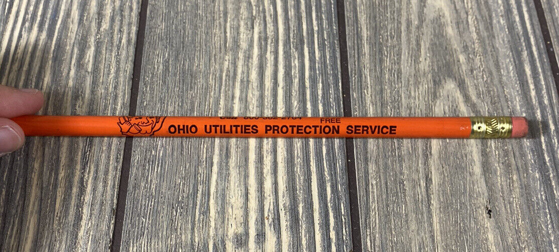 Vintage Ohio Utilities Protection Service Locating Color Code Unsharpened Pencil