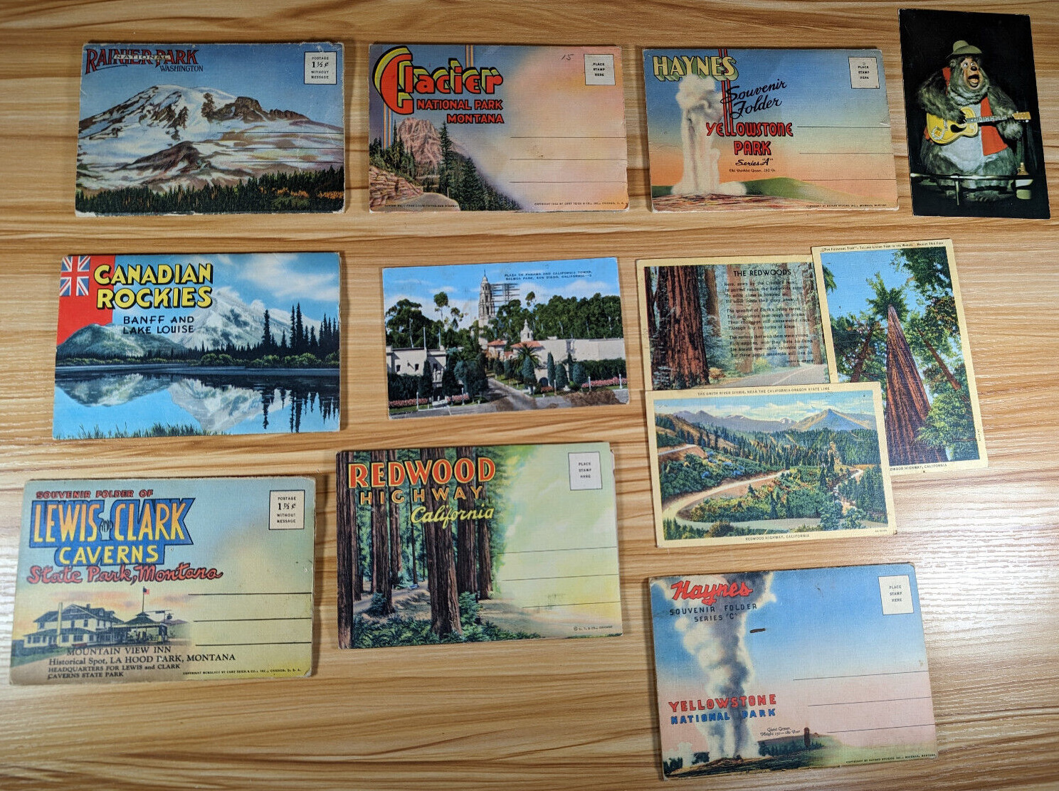 Lot of 7 Vintage 50s-60s USA National Park Postcards