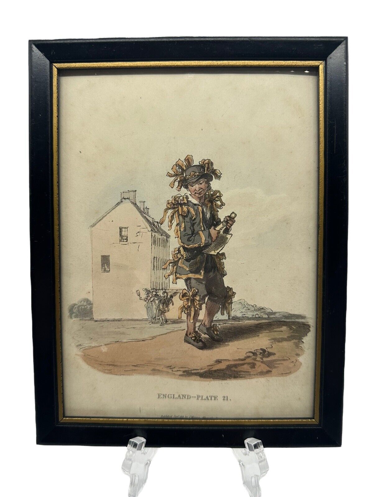 Vintage John Murray Chimney-Sweeper on the First of May Plate 21 Framed 1813