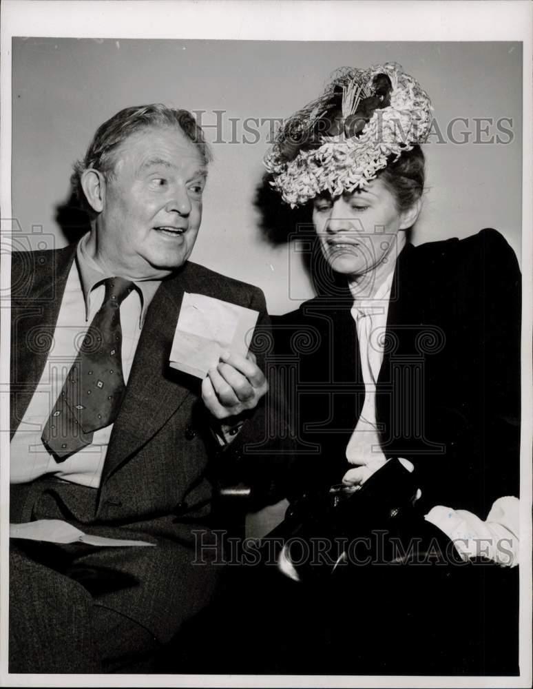 1946 Press Photo Actor William Farnum & wife at court in Los Angeles, California