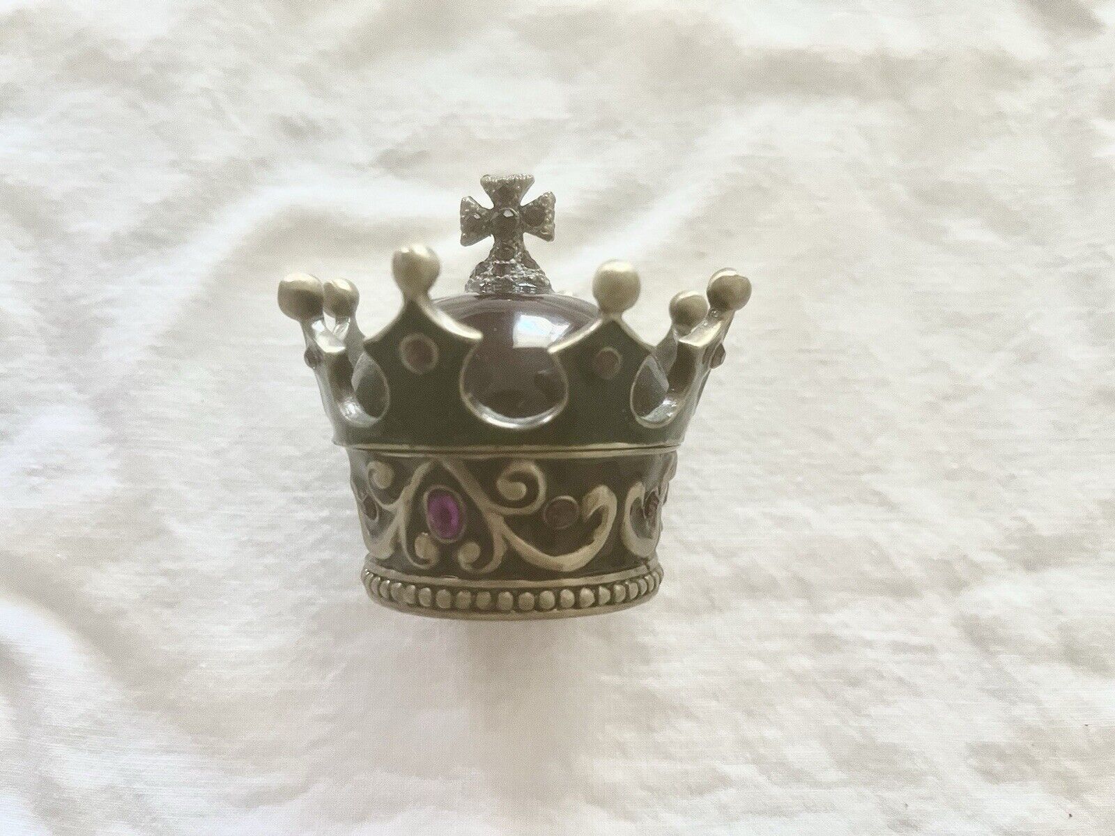 Trinket Box Crown Enamel Rhinestones