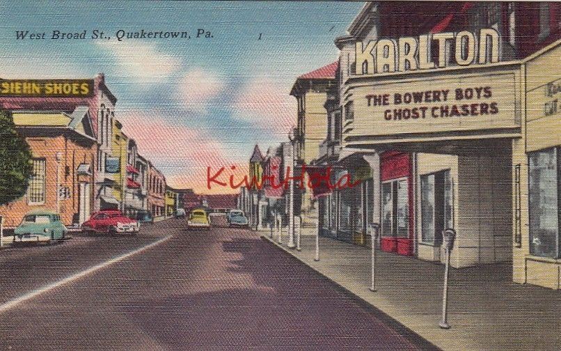 Postcard West Broad St Quakertown PA