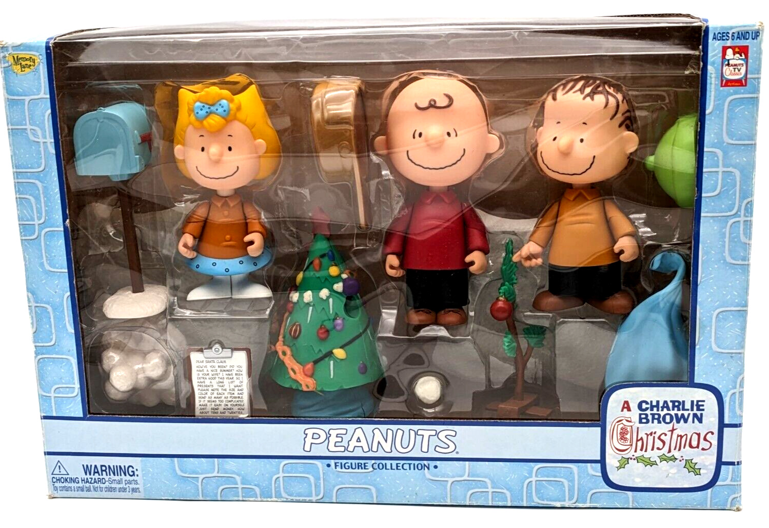 Peanuts A Charlie Brown Christmas Charlie Brown Sally & Linus Figure Playset