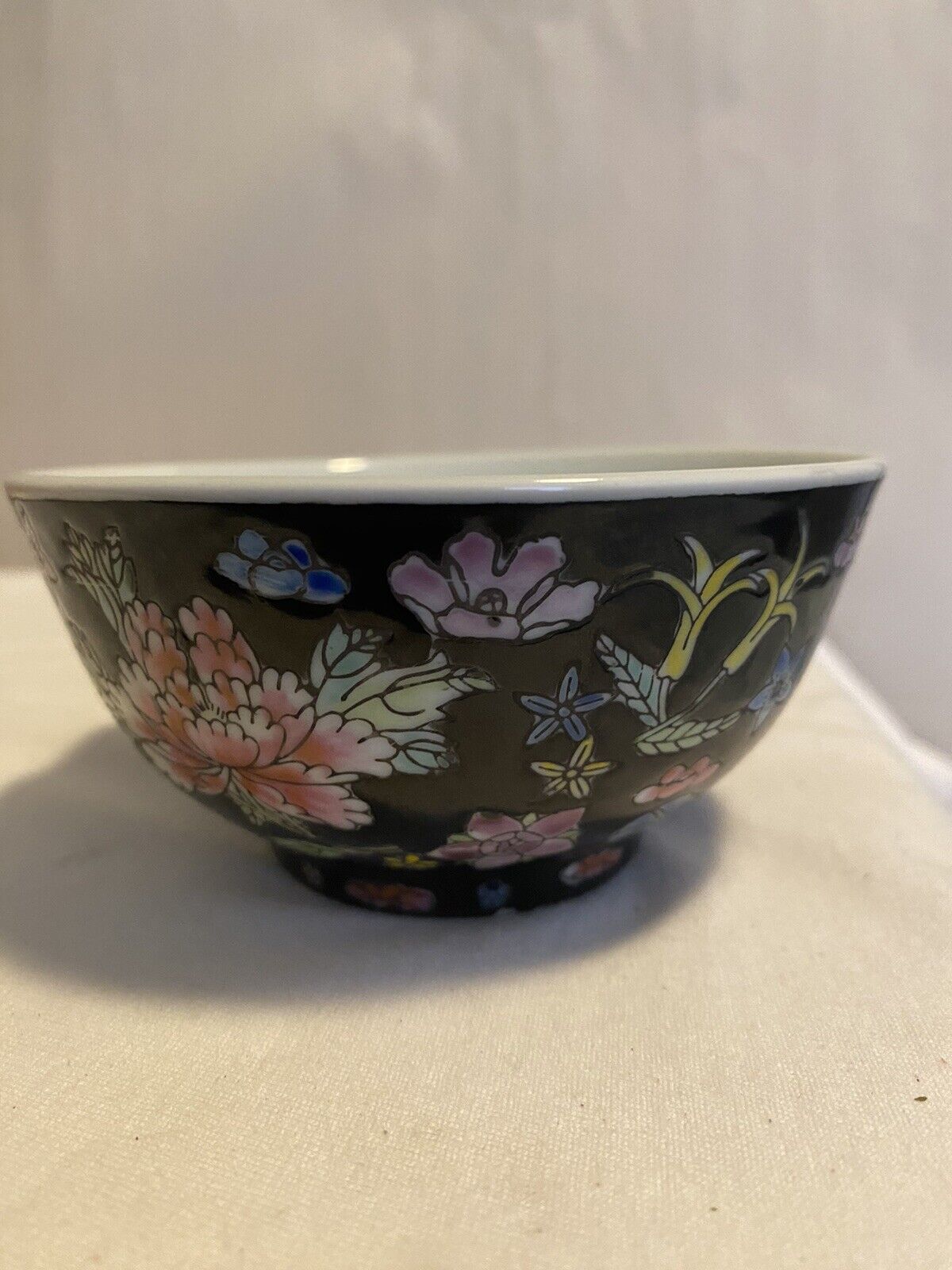 Vintage Small Chinese Oriental Porcelain Soup / Rice Bowl