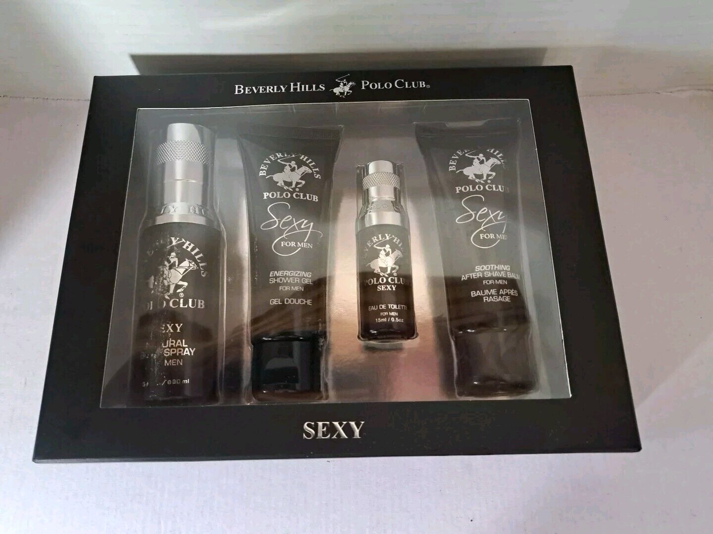 Beverly Hills Polo Club Sexy Set Of 3 for Men, Body Spray Leaked & Is Half Full.