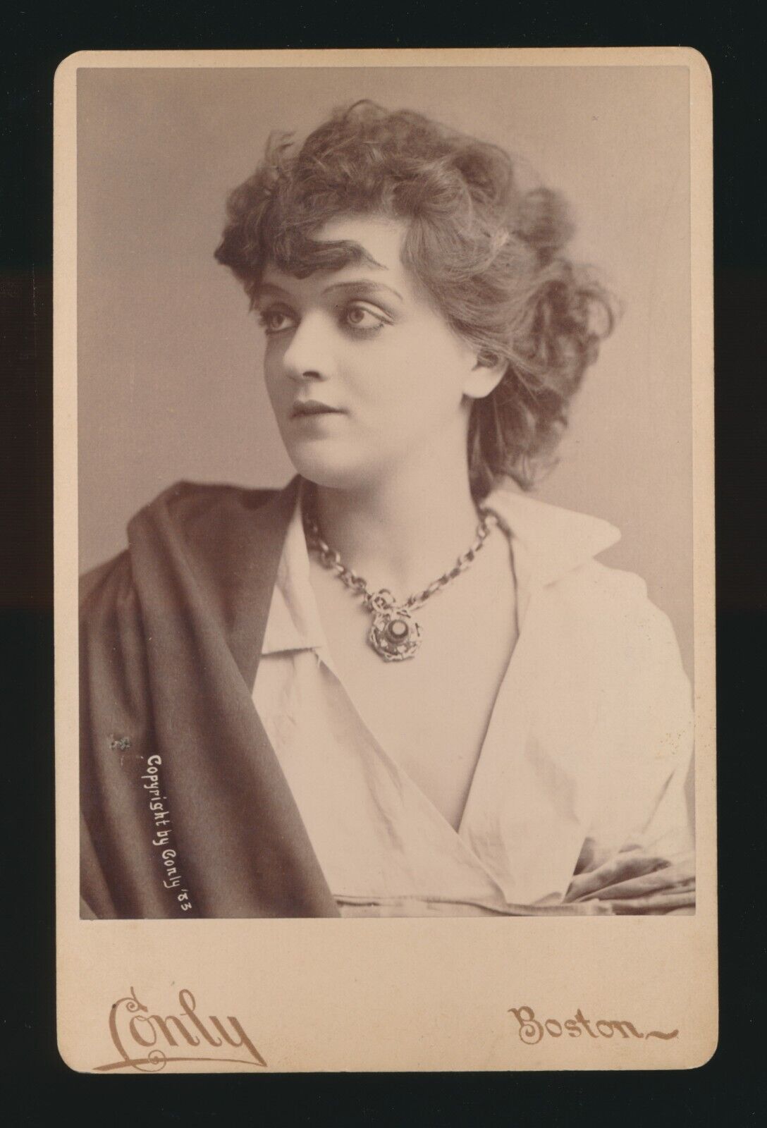 1880's C. F. CONLY (Boston) Cabinet Photograph -EDITH KINGDON-GOULD (Actress)