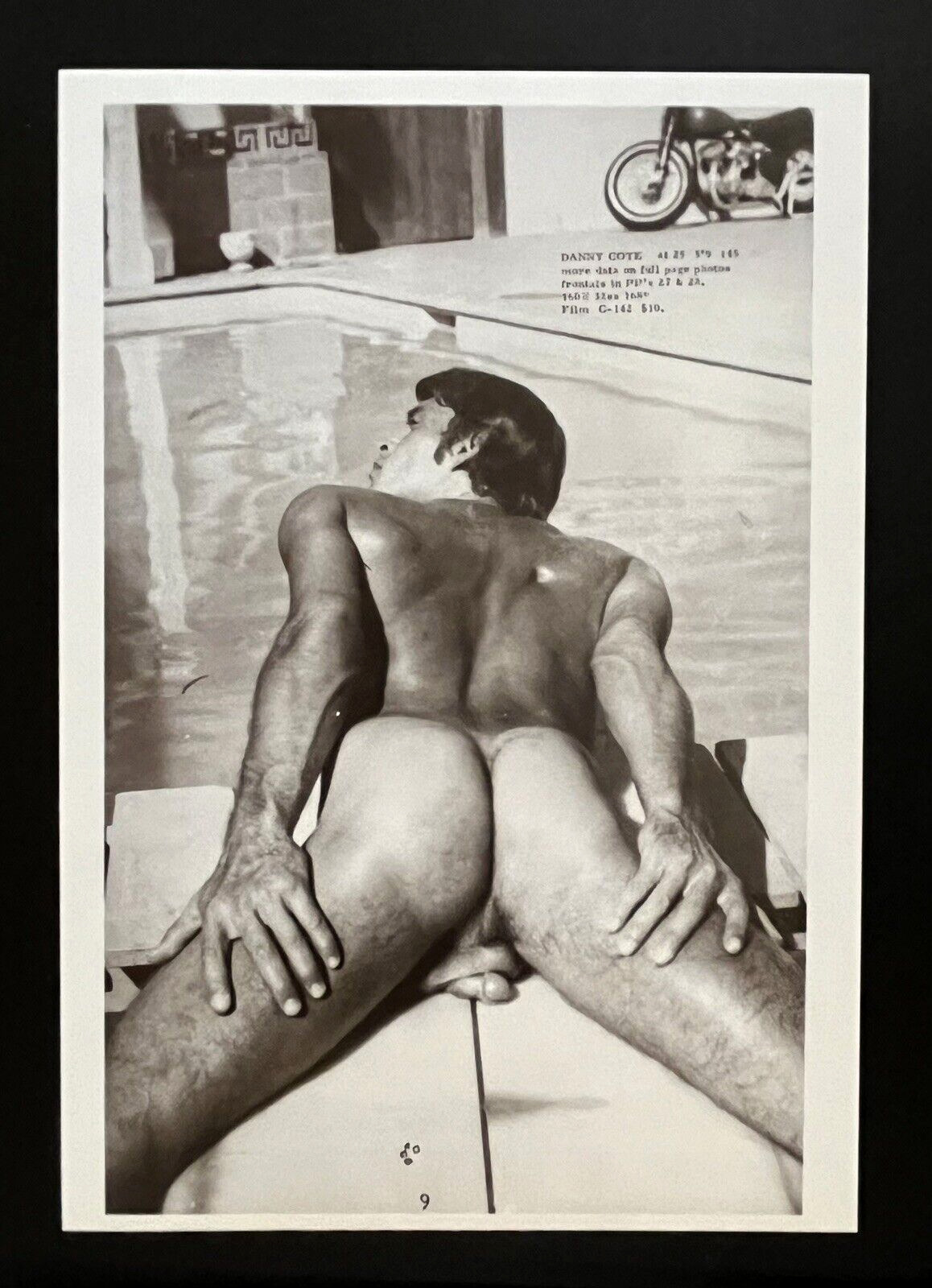1997 Post Card Taschen Physique Pictorial Danny Cote Nude Male Swimming Pool