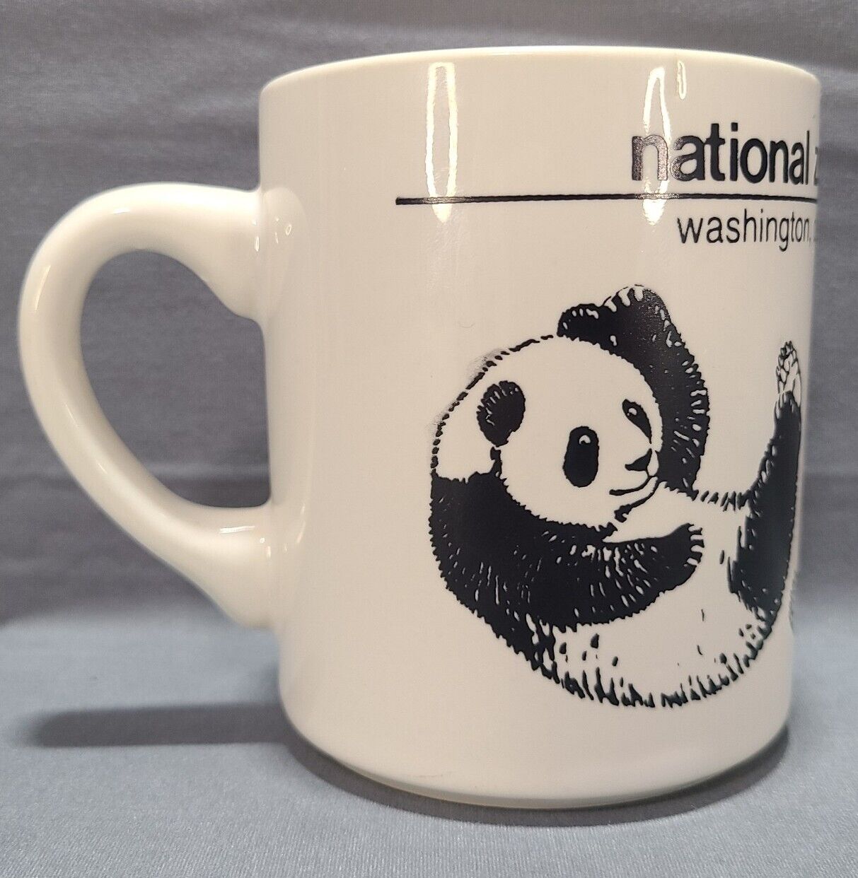 Vintage National Zoo Panda Coffee Mug Cup Wildlife Artists 1980 Good Condition