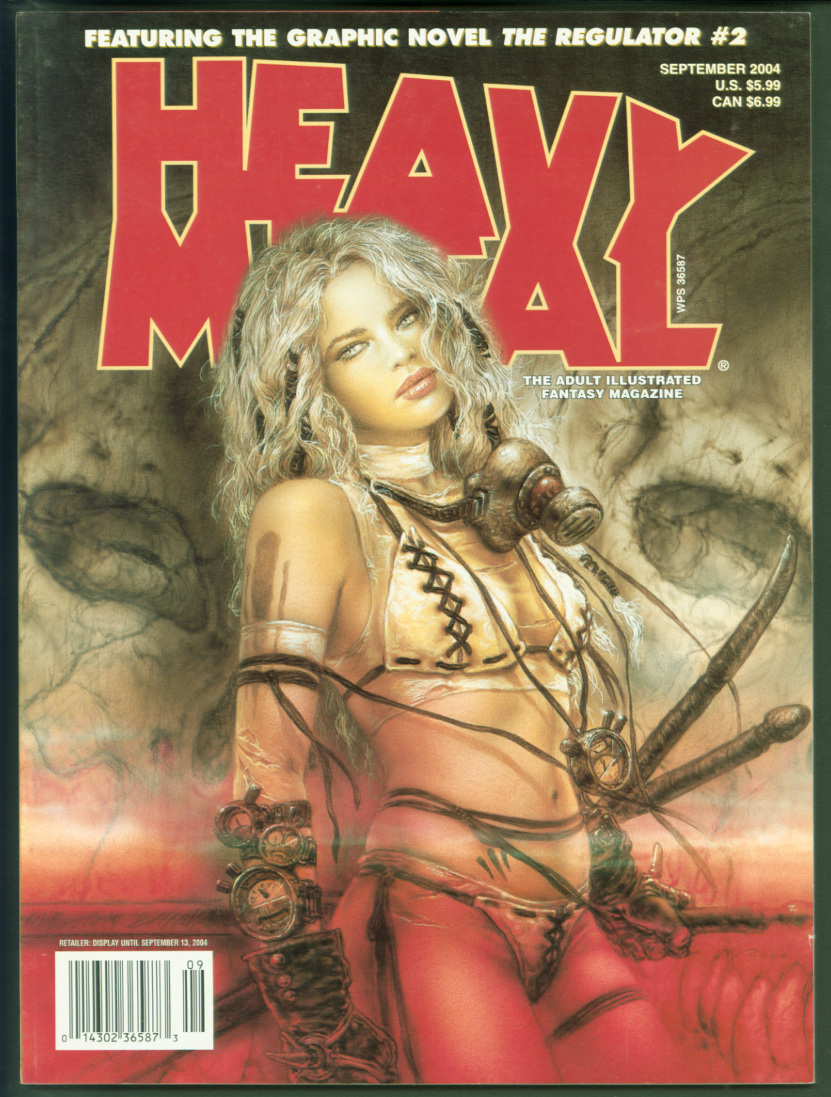 Vintage Heavy Metal Magazine September 2004 VF Luis Royo Cover Art