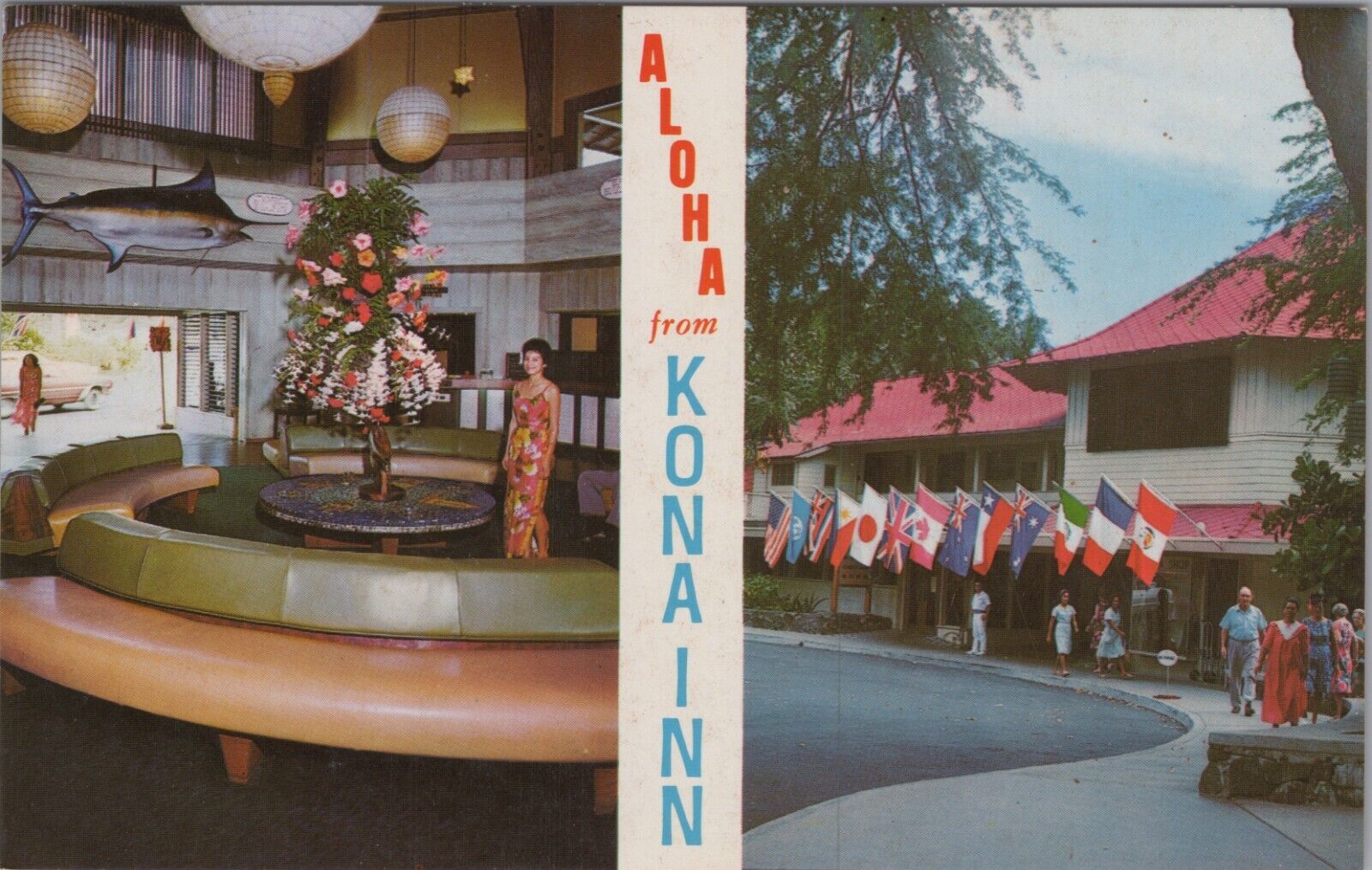 MR ALE c1960s Postcard Hawaii HI Aloha from Kona Inn 5538.4