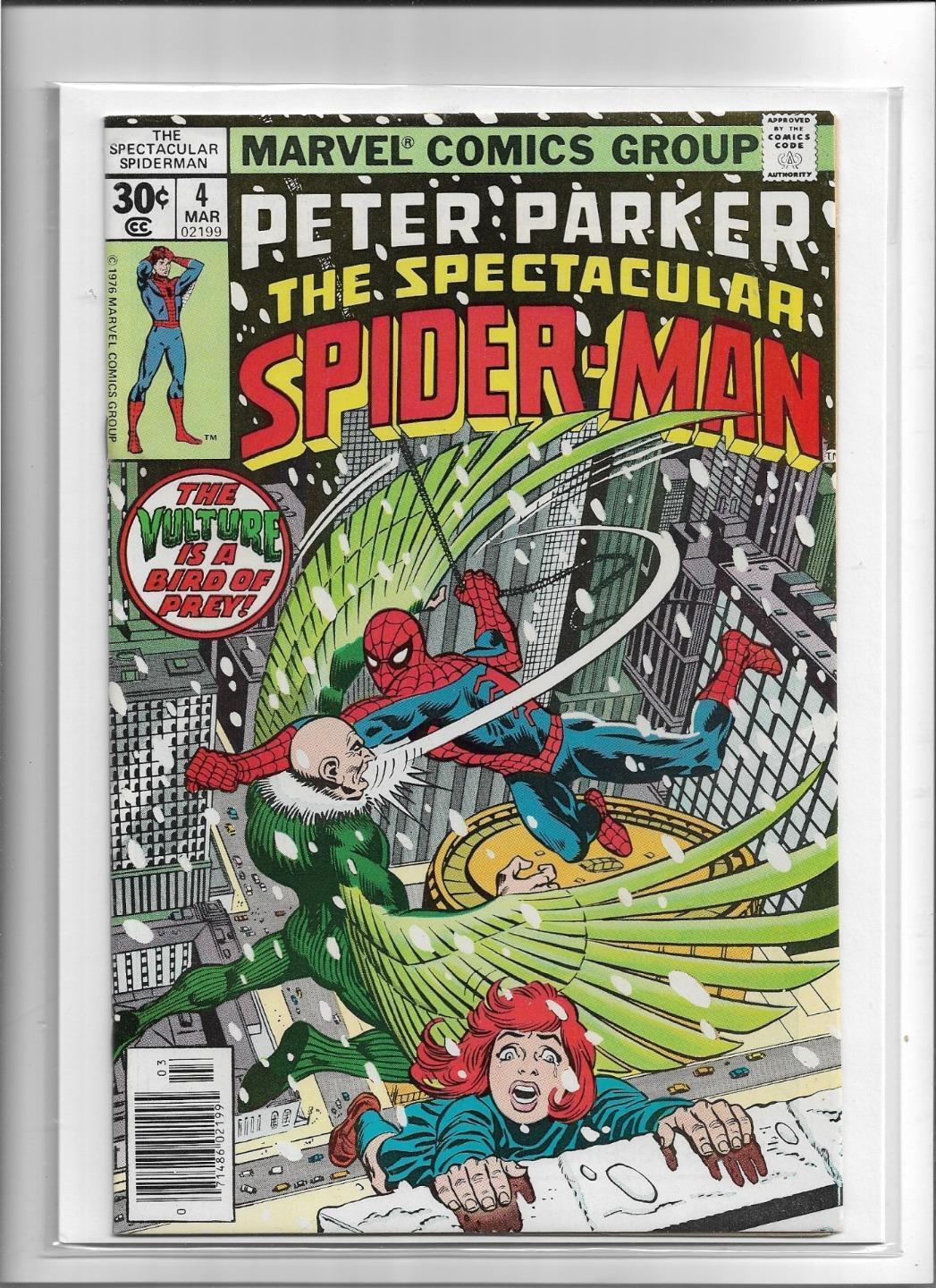 THE SPECTACULAR SPIDER-MAN #4 1977 VERY FINE+ 8.5 3160 VULTURE