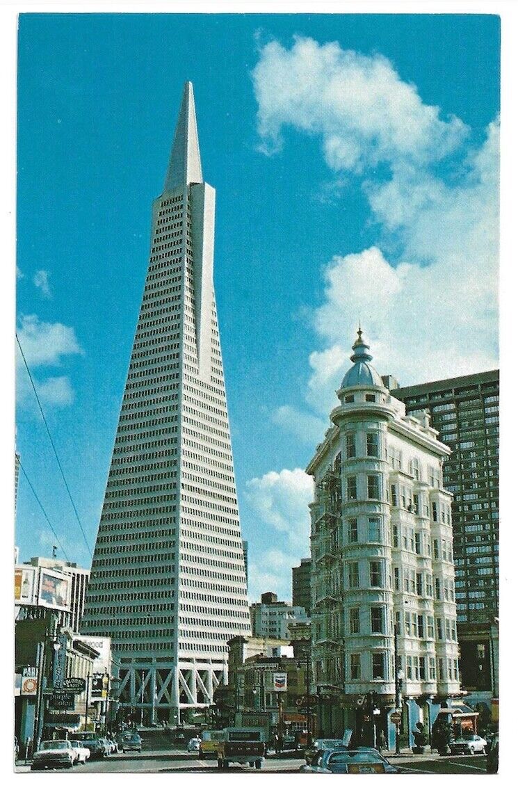 San Francisco California c1970\'s Transamerica Pyramid, Bank of Italy building