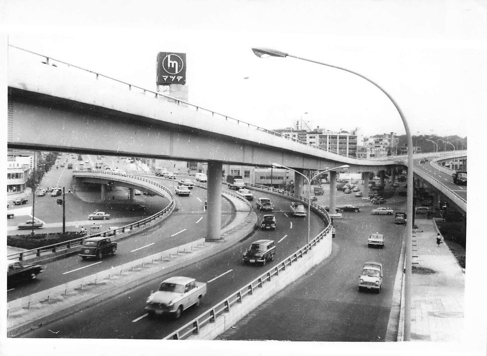 1964 Press Photo High & Low Level Super Highways Tokyo Olympics Traffic Japan kg