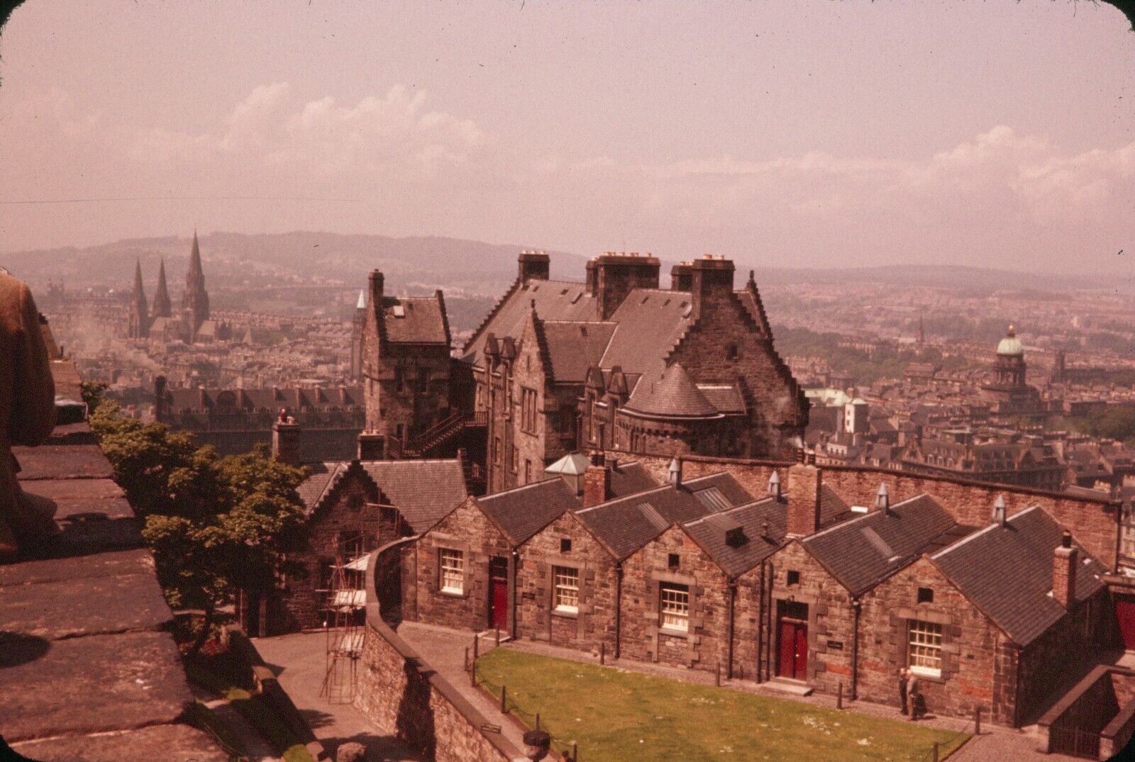 1958 Scenic View of Edinburgh from Castle Scotland June Vintage 35mm Slide