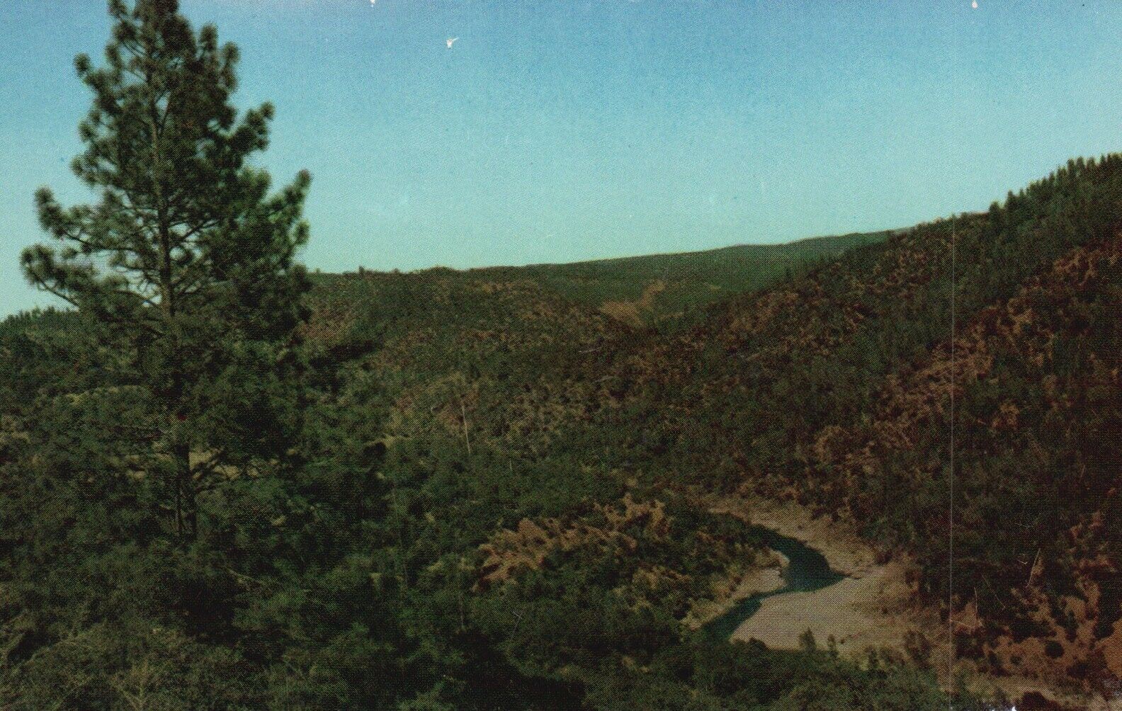 Postcard CA near Auburn California American River Canyon Vintage Old PC e6259