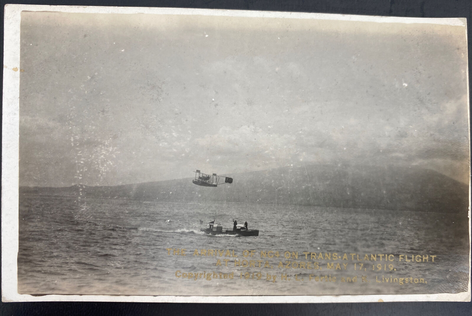Mint USA RPPC Postcard Aviation Arrival Of Nc4 Transatlantic Flight 1919 13 Hrs