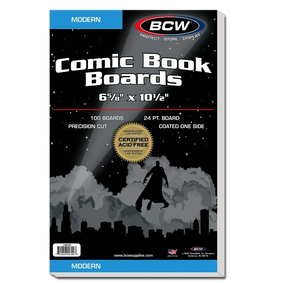 BCW Comic Book Boards (Modern/Current) (100 pack) Acid Free, Archival Safe New