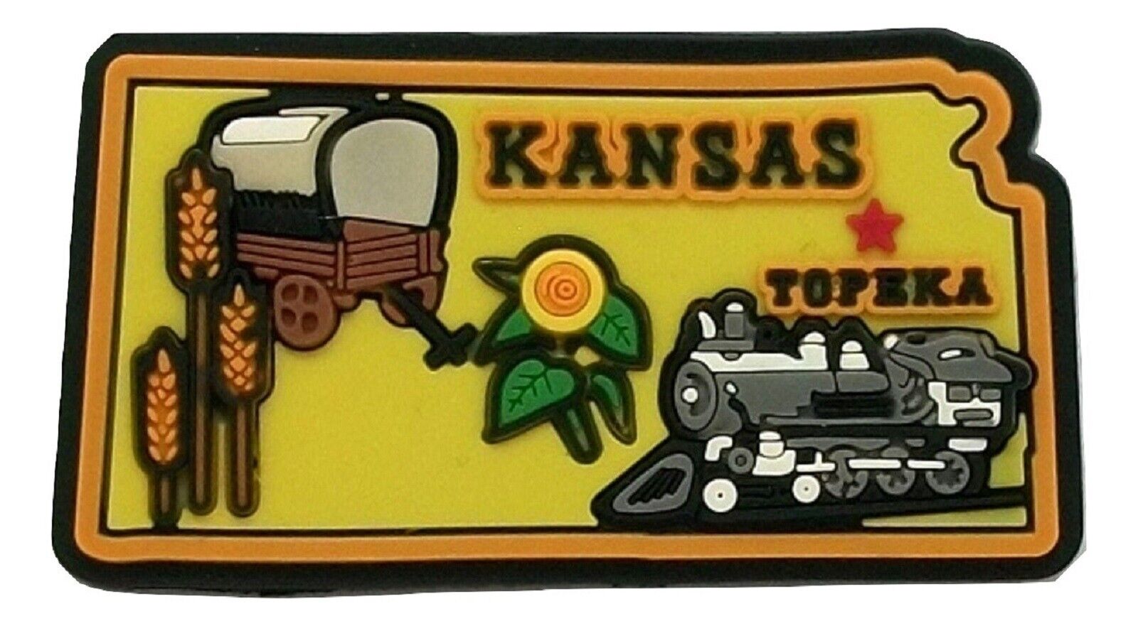 Kansas Topeka Multi Color Fridge Magnet