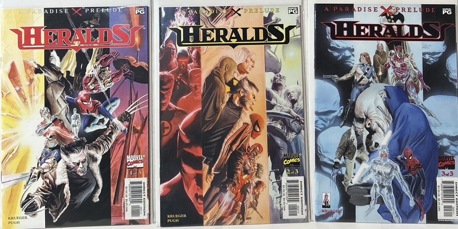 HERALDS #1-3 (MARVEL/PARADISE X PRELUDE) Complete Comic Set VF-NM