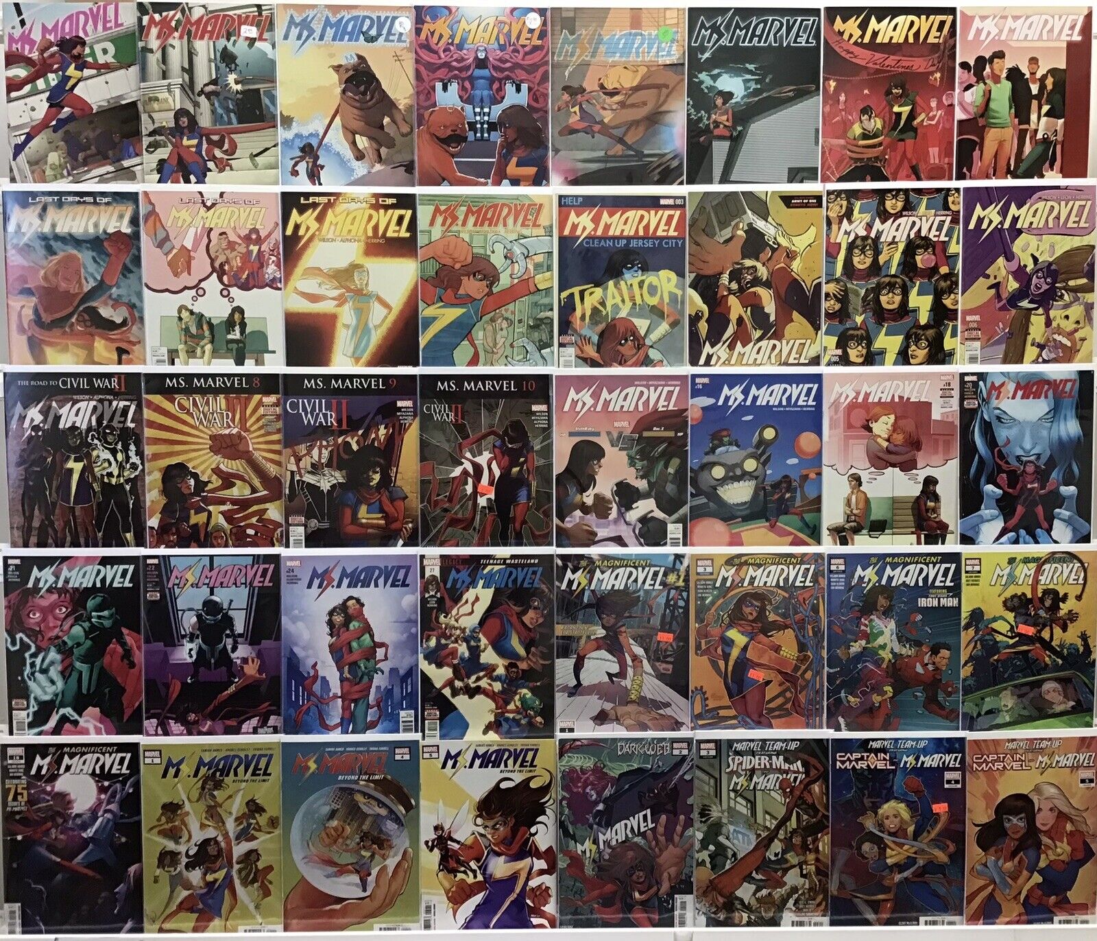 Marvel Comics - Ms.  Marvel - Kamala Khan - Comic Book Lot Of 40