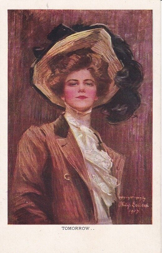 CPA ART Illustration TOMORROW Woman Elegant Woman Painted by Philip BOILEAU1907