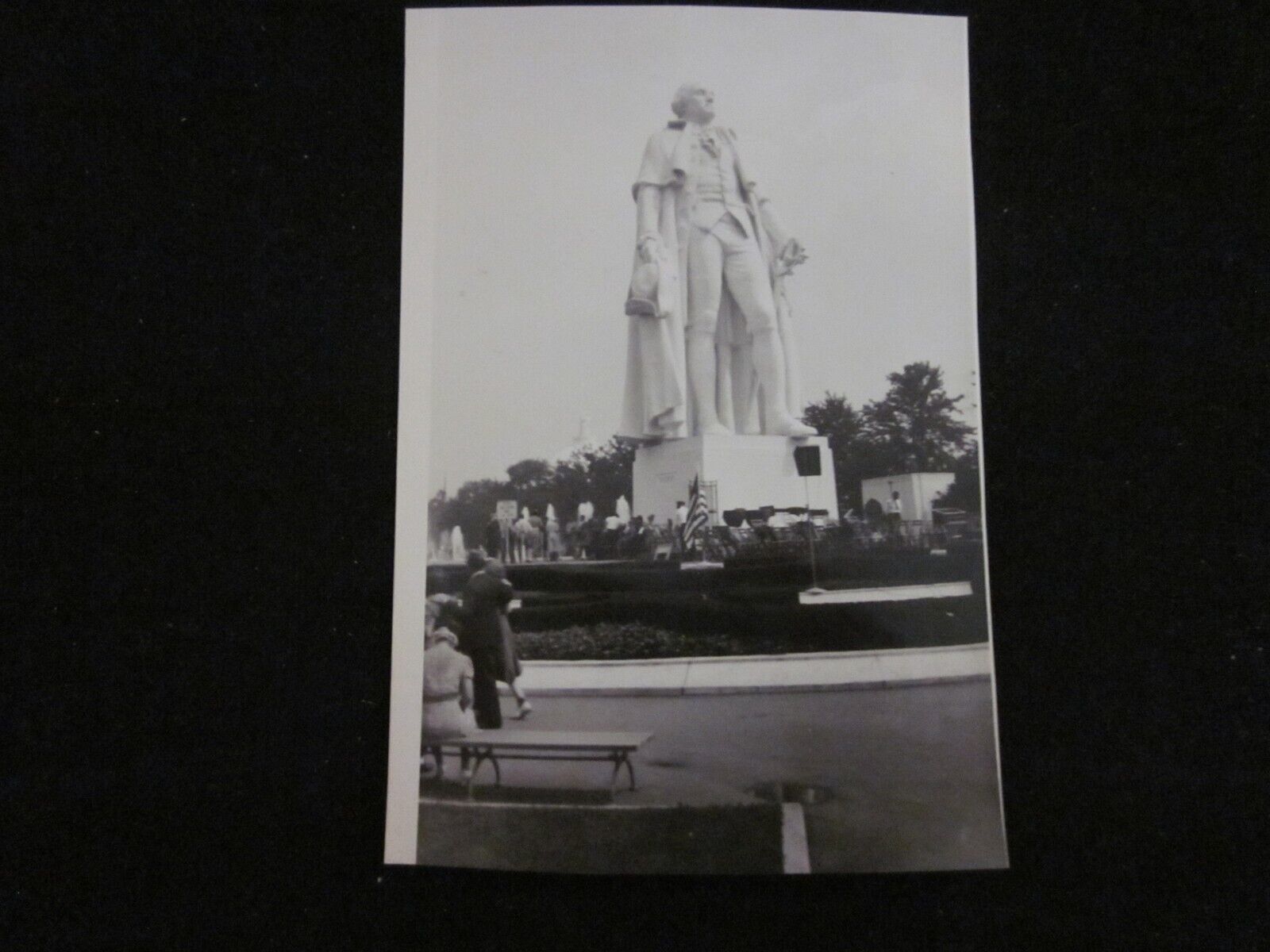 Vintage Real Photo Photograph George Washington Statue New York Worlds Fair 1939