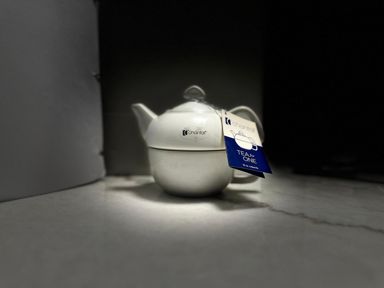 Chantal Single Serve Teapot Tea for One 92-TPC10 Stoneware White - 13 oz