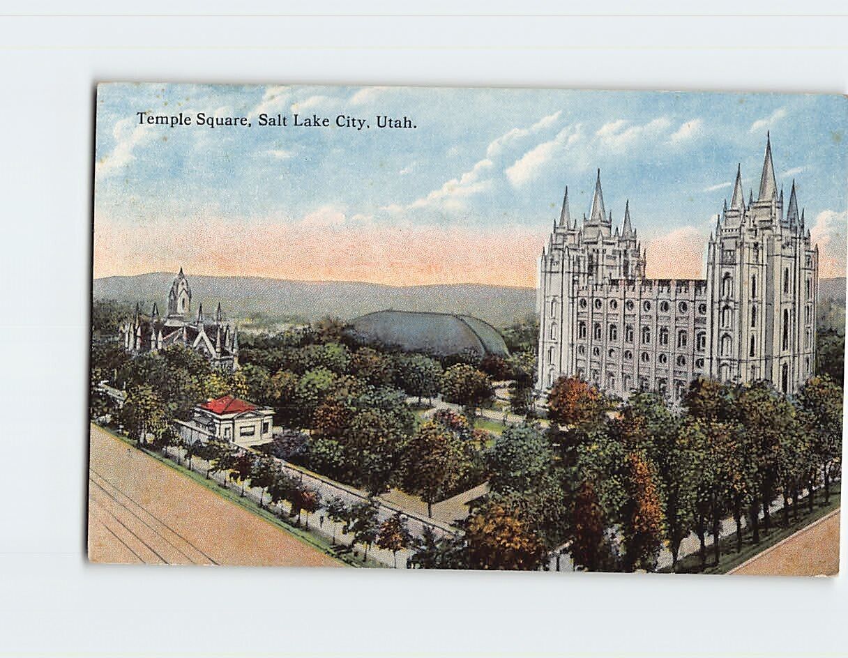 Postcard Temple Square Salt Lake City Utah USA