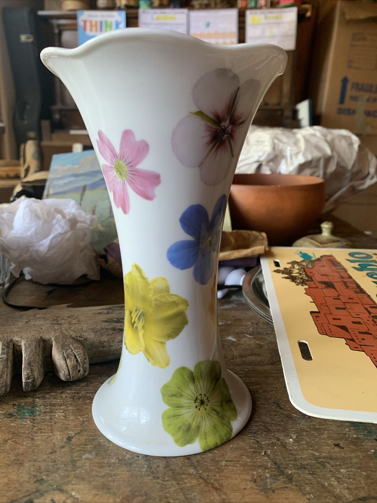 Wedgwood Bloom Porcelain Vase, Flower Arrangement
