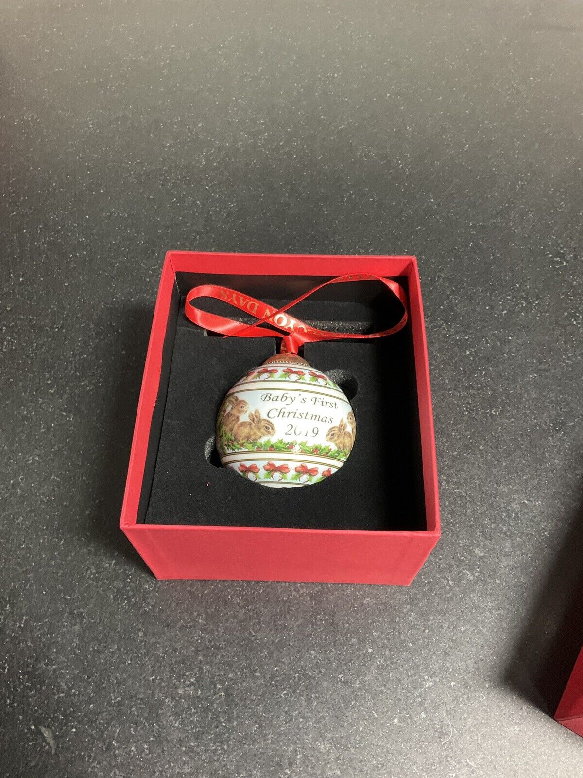 Halcyon Days 2019 Baby\'s 1st Christmas Bauble Ornament NEW in Box
