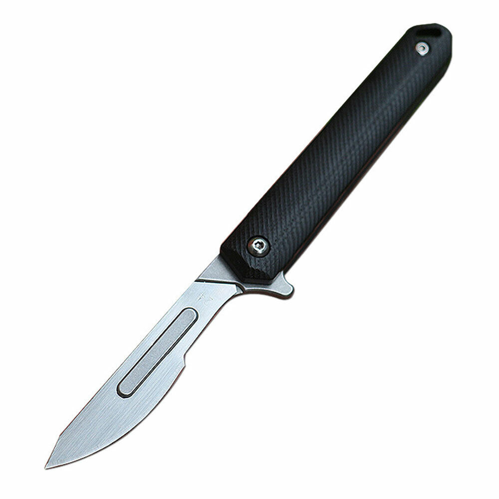 G10 Pocket Utility Knife Replace Blade Scalpel EDC Outdoor Camping Folding-Knife