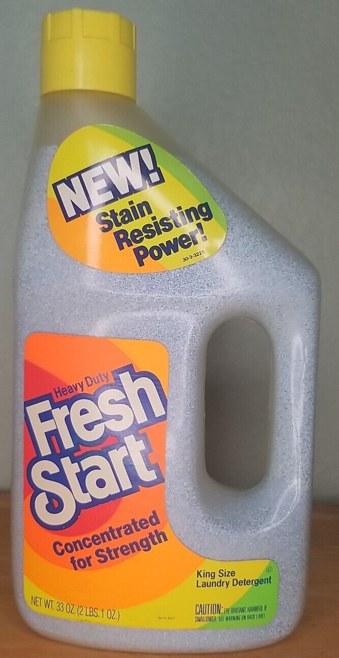 Fresh Start Concentrated Laundry Detergent Powder King Size  33oz Bottle NOS