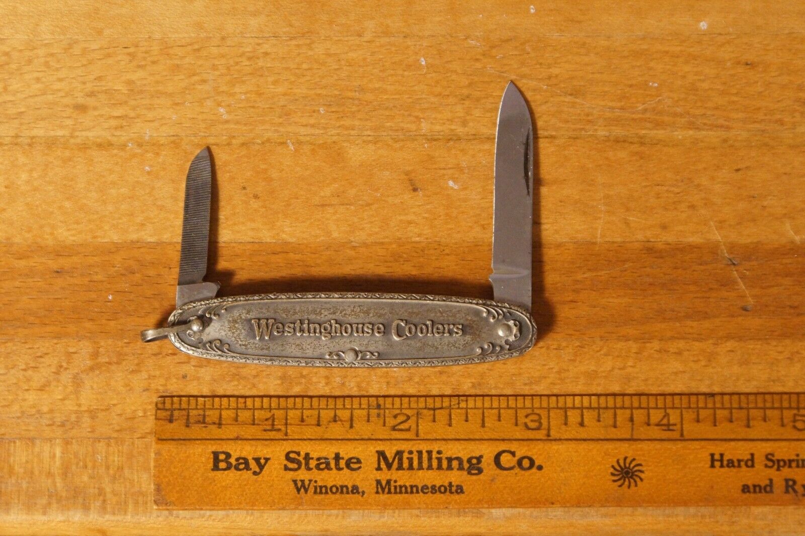 Antique Westinghouse Coolers Advertising Pocket Watch Knife