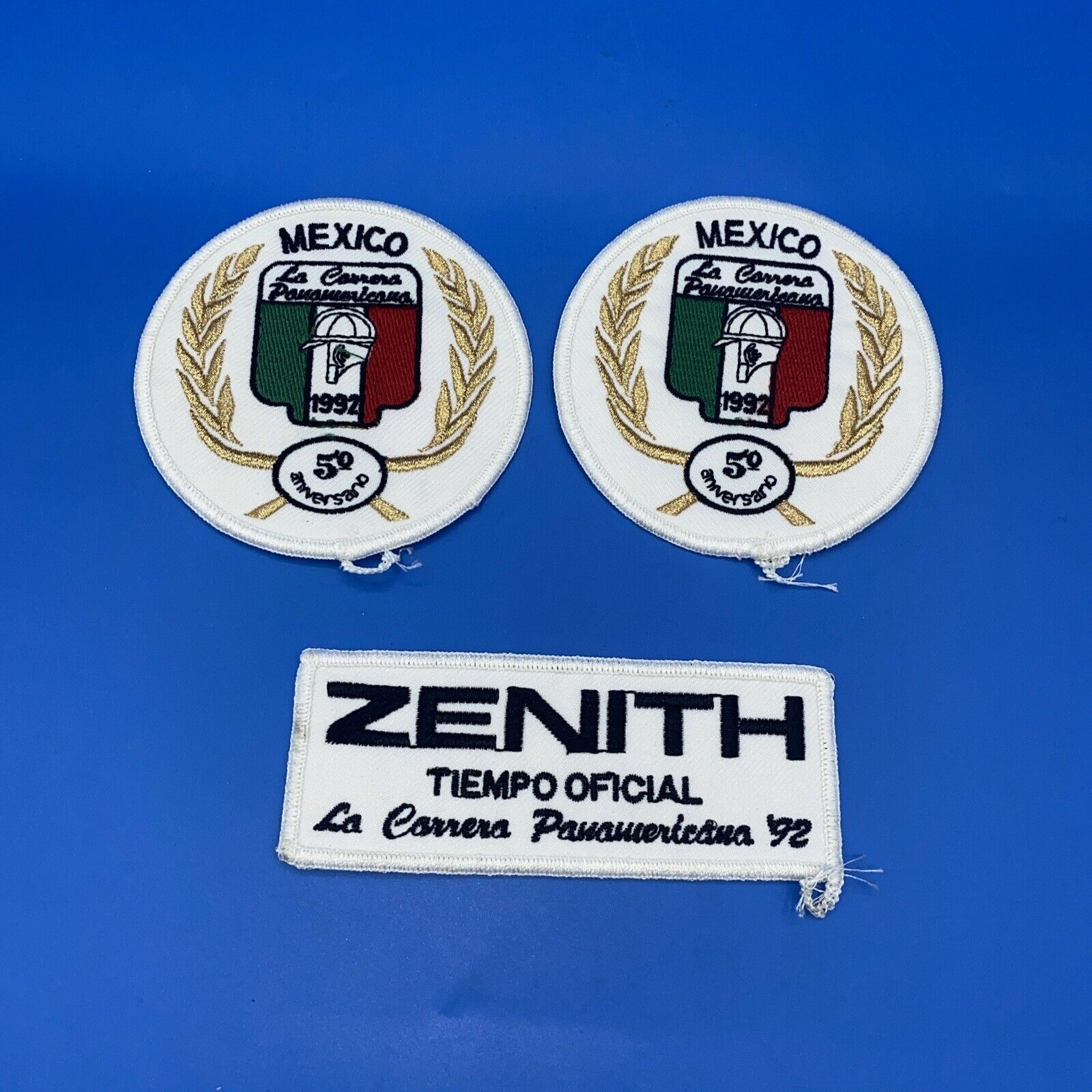 1992 Mexico La Carrera Panamericana Patches Lot Of 3 Zenith 50th Anniversary 