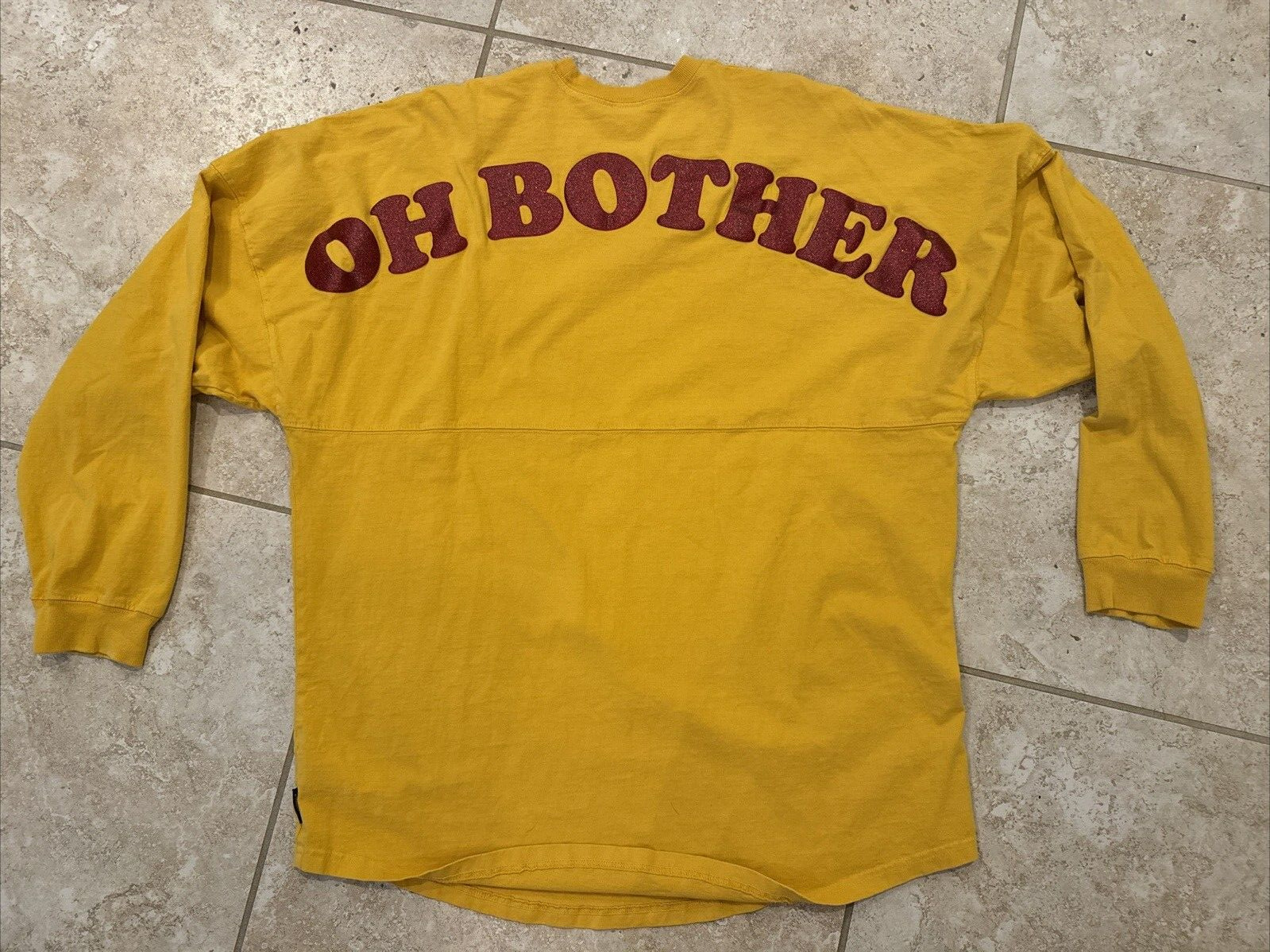 Disney Parks Winnie The Pooh Oh Bother Spirit Jersey LARGE Yellow Red