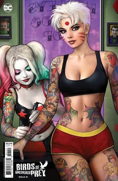 🔥 BIRDS OF PREY UNCOVERED #1 NATHAN SZERDY Tattoo Variant HARLEY QUINN