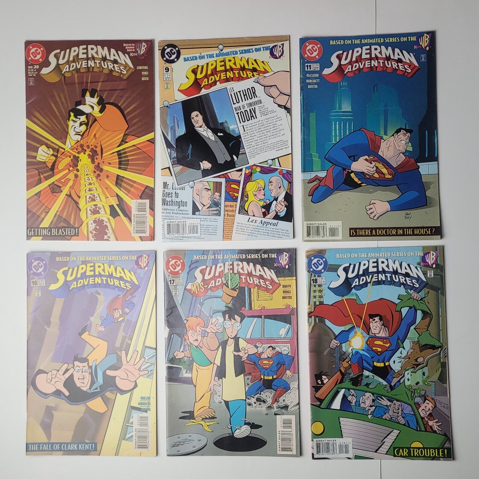 DC COMICS SUPERMAN ADVENTURES LOT OF 6 