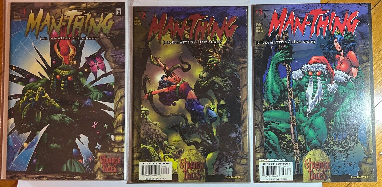 Man-Thing #1 -3 Comic Book 1997 NM/M Liam Sharp Marvel DeMatteis DC Comics