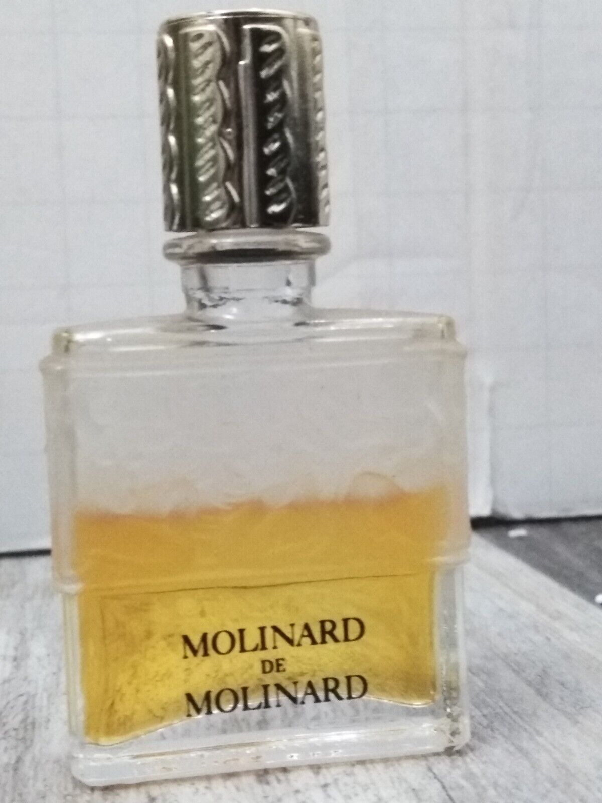 Vintage Molinard De Molinard Perfume .25oz or 7.5ml Lalique Bottle (read)