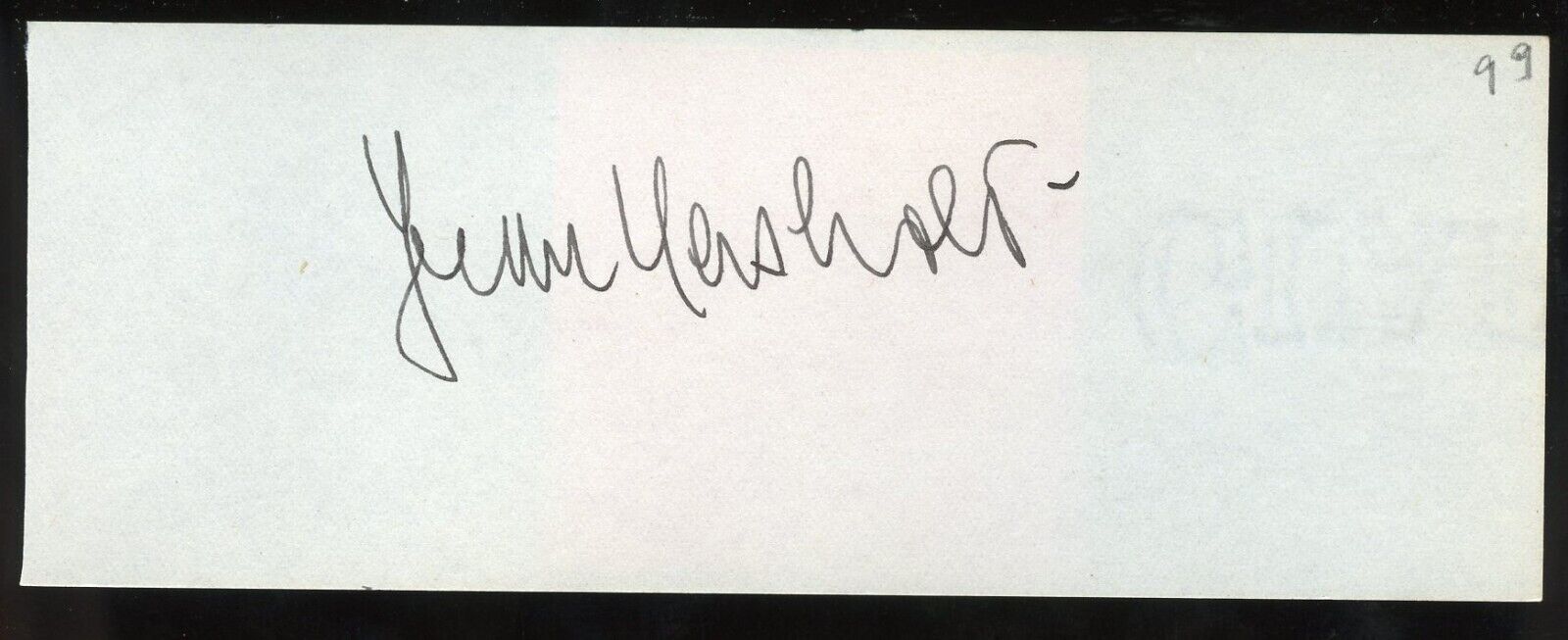 Jean Hersholt d1956 signed autograph 2x5 cut Actor on Radio Series Dr. Christian
