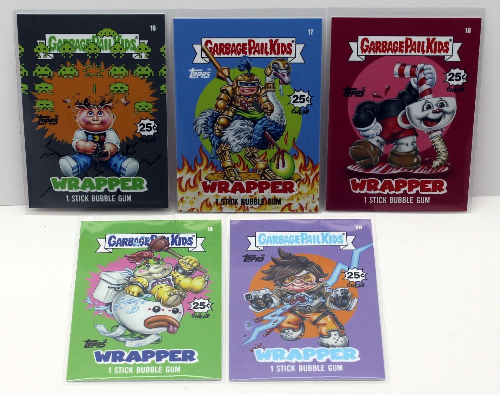 2024 Garbage Pail Kids: Game Over 5-Card WRAPPER Level 4 Exclusive Insert Set