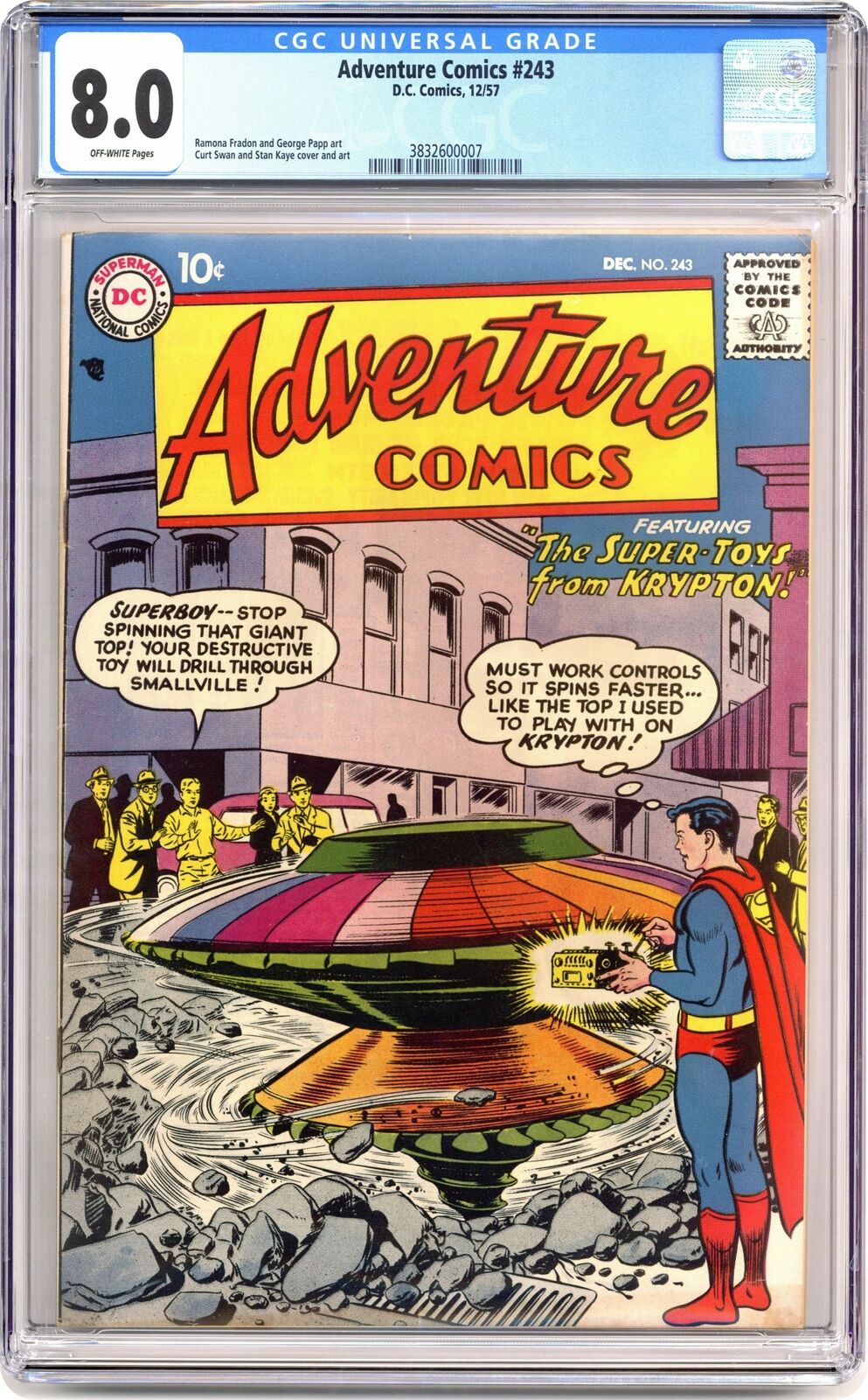 Adventure Comics #243 CGC 8.0 1957 3832600007