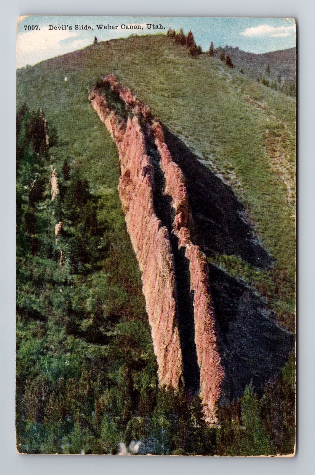 Weber Canon UT-Utah, Devil\'s Slide, Vintage Souvenir Postcard