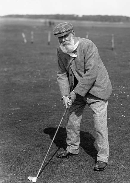 Tom Morris Preparing To Swing Golf Club 1880 OLD PHOTO
