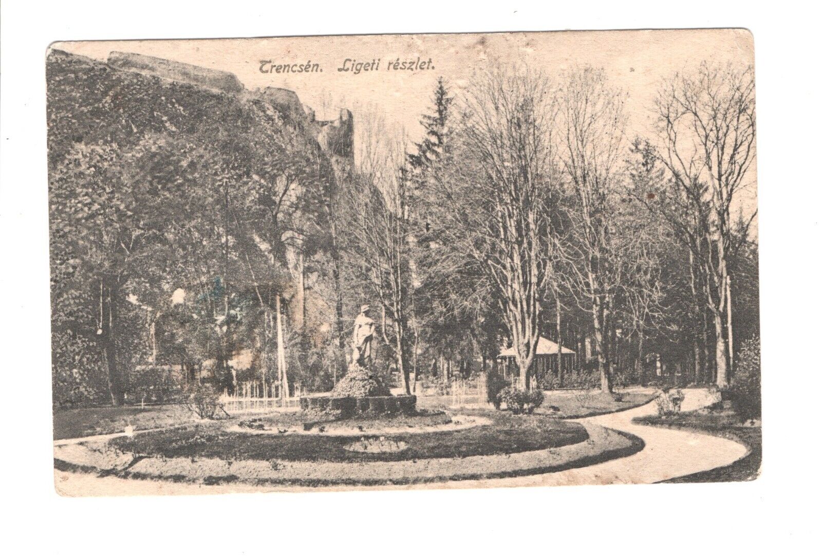 Slovakia Trenčín Ligeti reszlet monument postcard 1915
