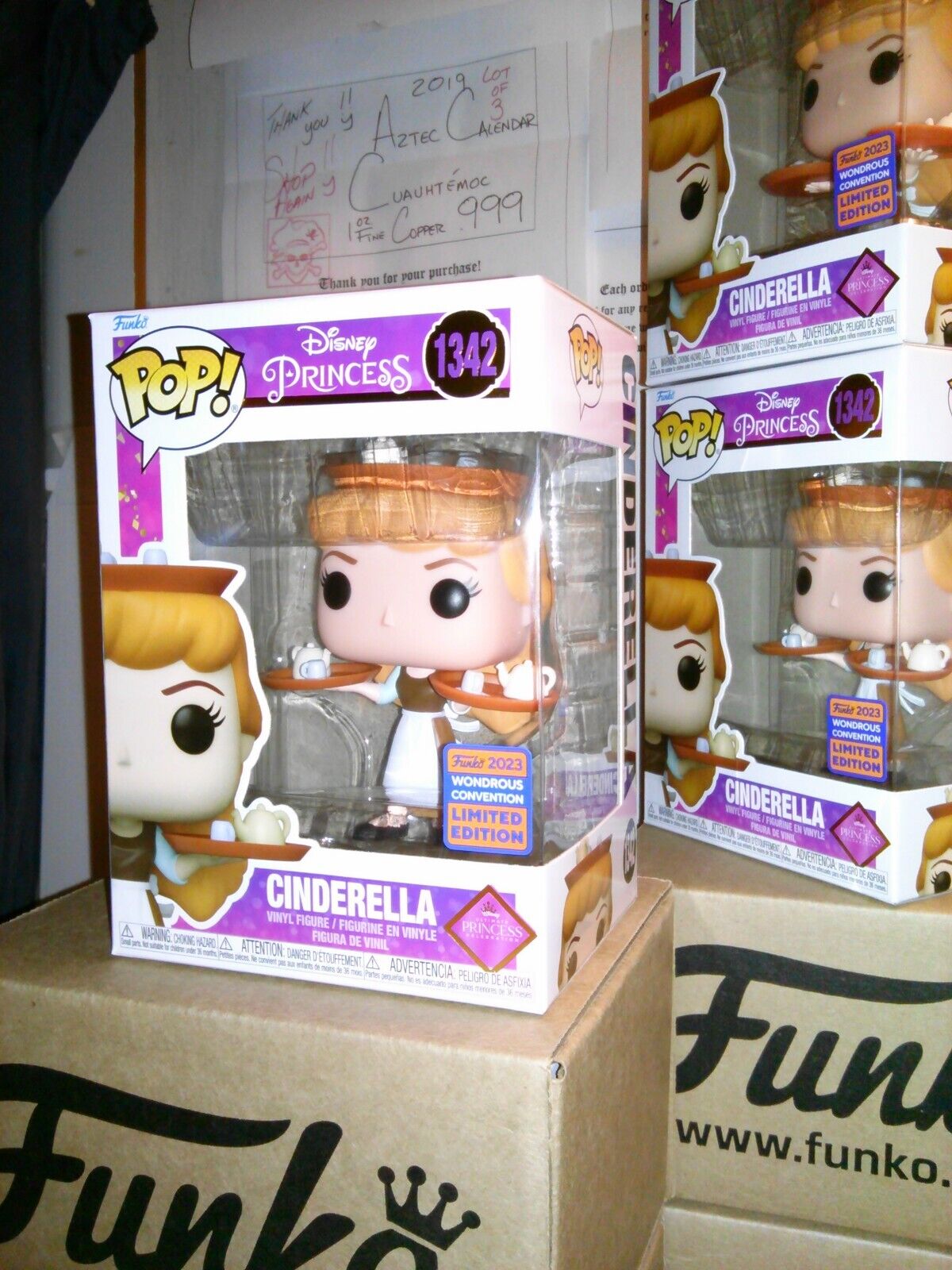 Funko Pop *DBL Boxed* CINDERELLA w/ Trays #1342 *NEW* MINT 2023 Shared Excl.